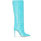 Women Crocodile Print Knee High Boots