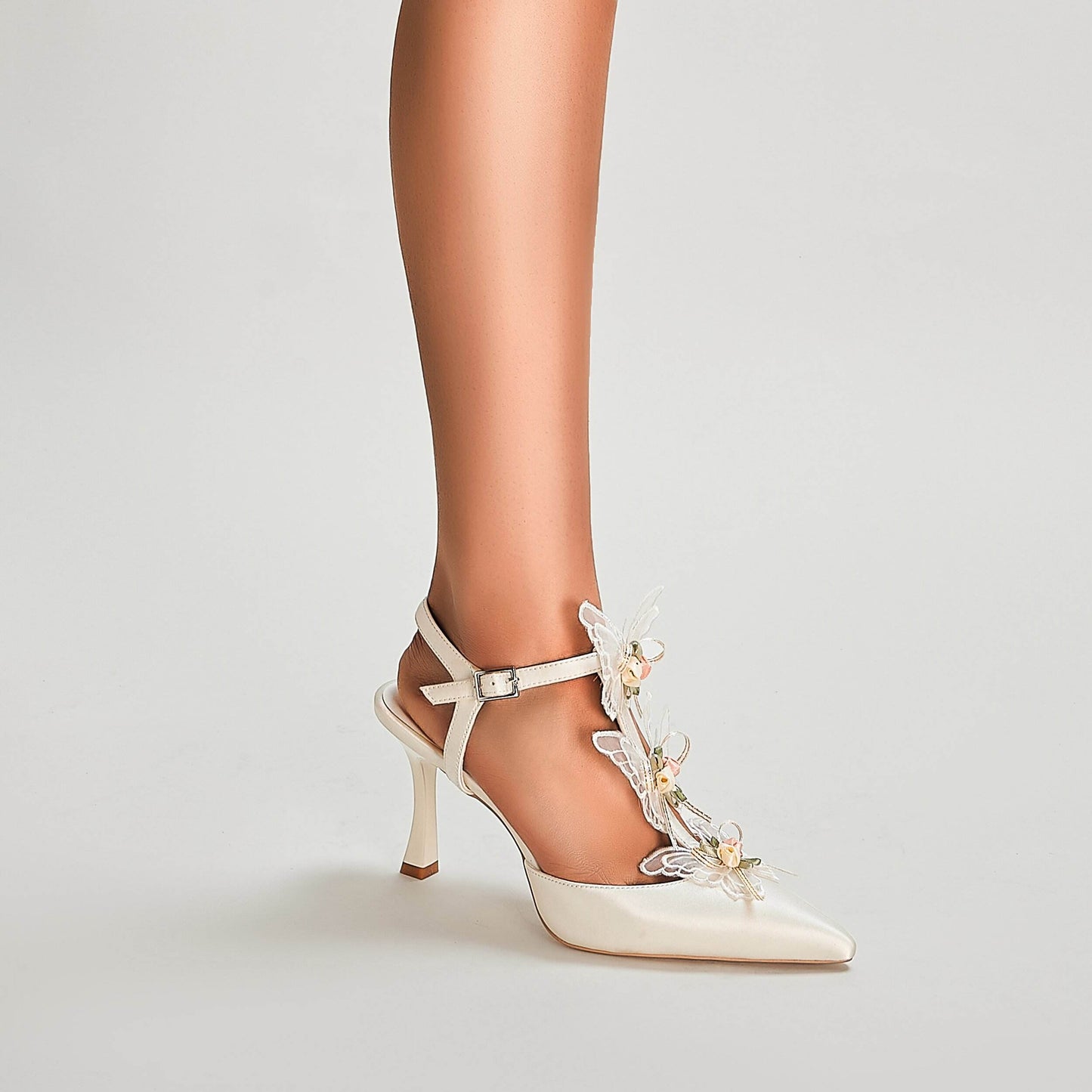 Women Butterfly High Heel Wedding Shoes