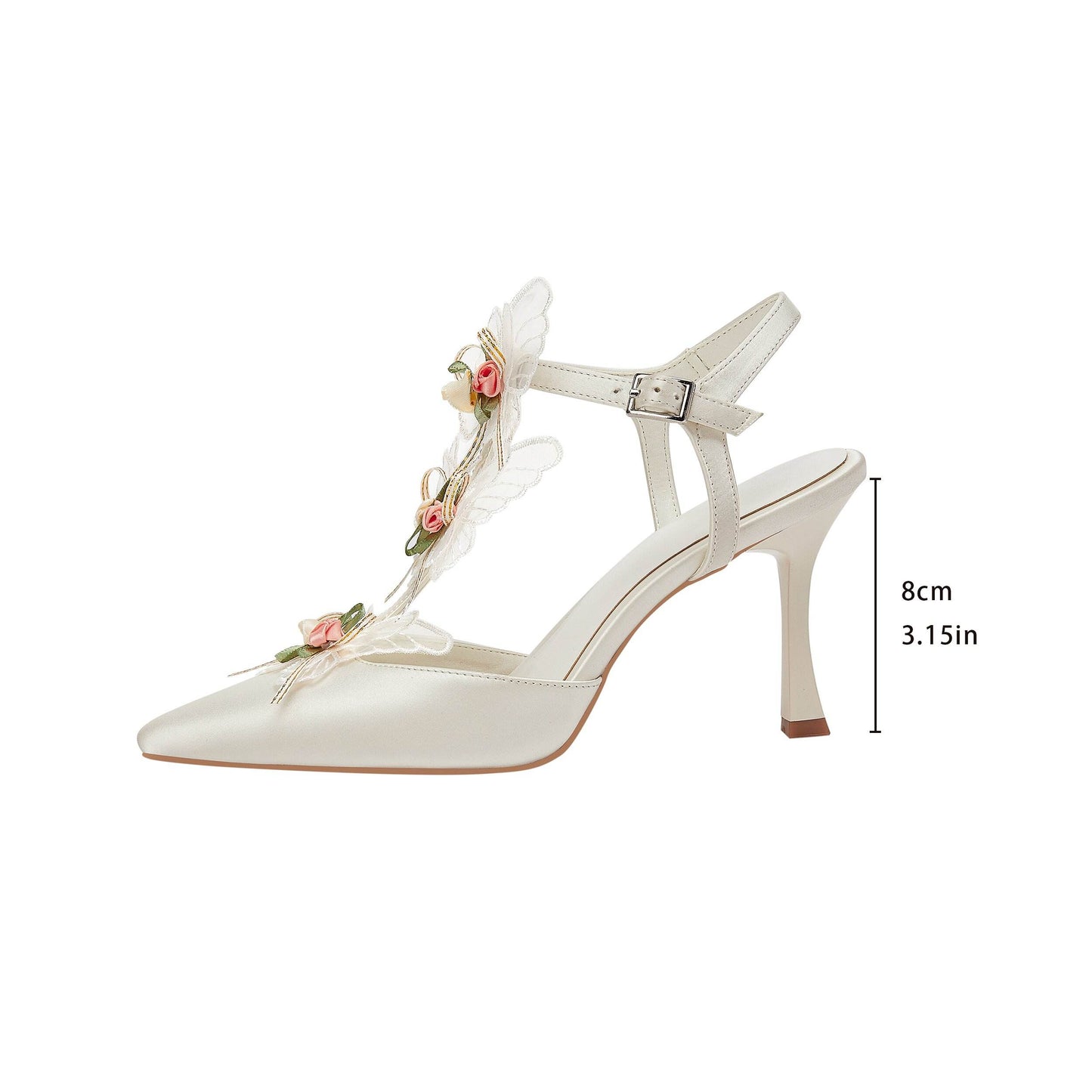 Women Butterfly High Heel Wedding Shoes
