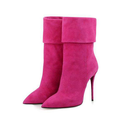 High Heel Sex Rubber Ankle Boots Shoes