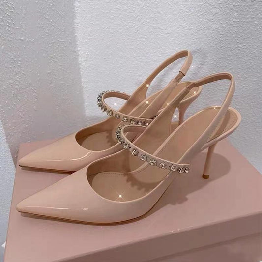 Office Work Shoes Beige High Heels Pumps