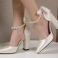 Pearl Straps Pumps Women Wedding Shoes