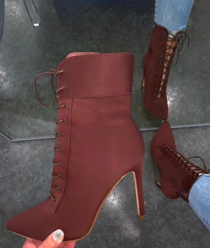 High Heels Lace up Stilettos Boots