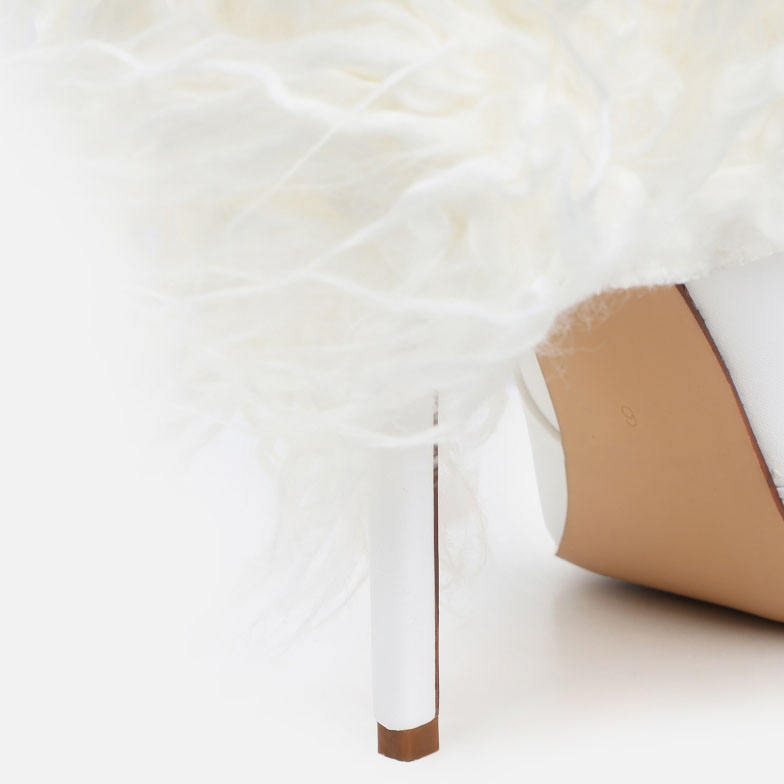 Plush Stilettos High Heel Boots Shoes