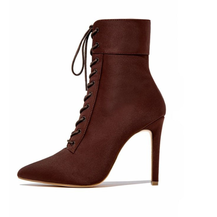 High Heels Lace up Stilettos Boots