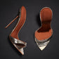 Heel Metal Pointed Toe Sandals