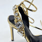 Ankle Strap with Rhinestone Stiletto Sandals