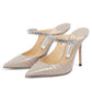 Shining 100 Crocodile Pattern Leather Mules