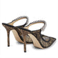 Shining 100 Lace Leather Mules