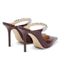 Shining 100 Crocodile Pattern Leather Mules