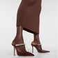 Shining 100 Crocodile Pattern Leather Mules