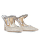 Shining 100 Lace Leather Mules