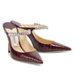 Shining 100 Crocodile Pattern Leather Mules