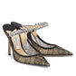 Shining 100 Lace Leather Mules