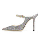 Shining 100 Multicolored Gretel Mules
