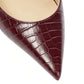 Shining 100 Crocodile Pattern Leather Mules