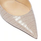 Shining 100 Crocodile Pattern Leather Mules